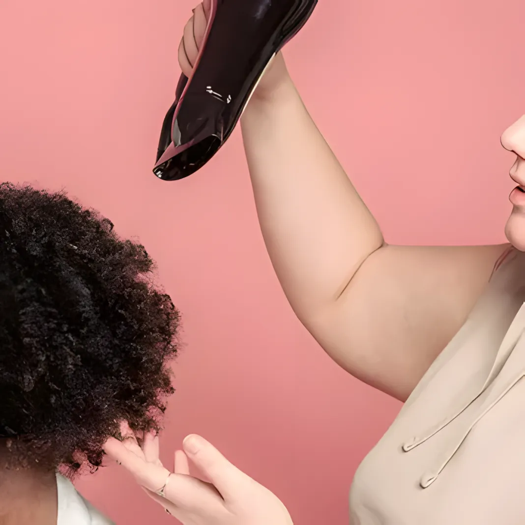 Hair wash and blow dry at the salon basin
